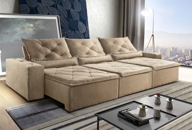 Sala sofá retrátil e reclinável de 290 cm  - Foto 3
