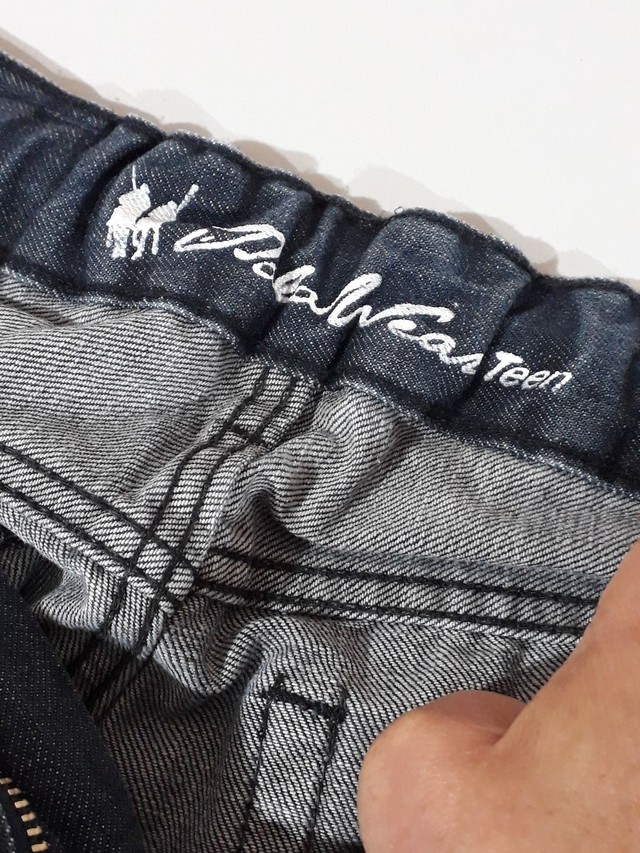 Calça jeans infantil Tam 12 Pólo Wear bem Nova com ajustes dos lados  - Foto 3