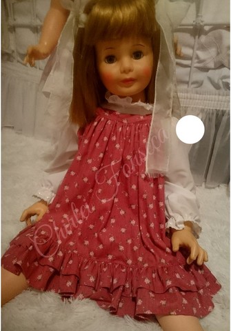 Vestido PARA boneca antiga Amiguinha FEITO  - Foto 4