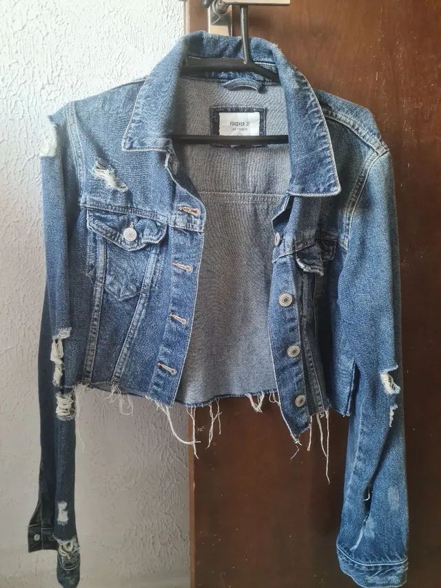 Jaqueta jeans cropped  - Foto 3