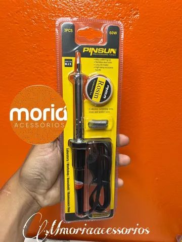 Ferro De Solda Profissional 60w e 40w Estanho E Pasta De Solda - Foto 4