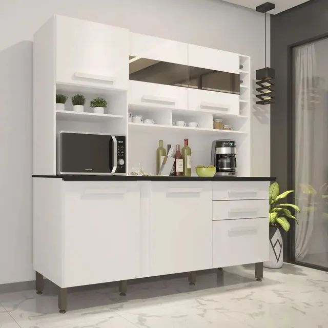 Kit Cozinha Alexia com Espelho!! Pr87171m