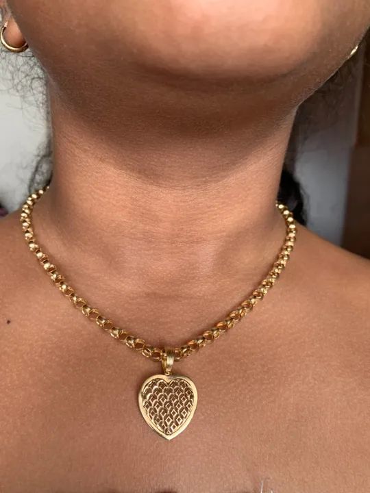 Corrente Elo português com pingente  - Foto 2