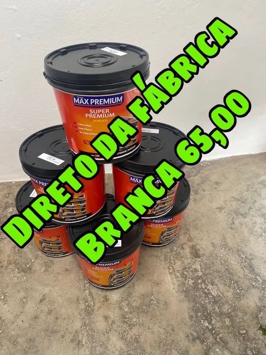 Tinta branca $$ 65 reais ótima qualidade boa cobertura 