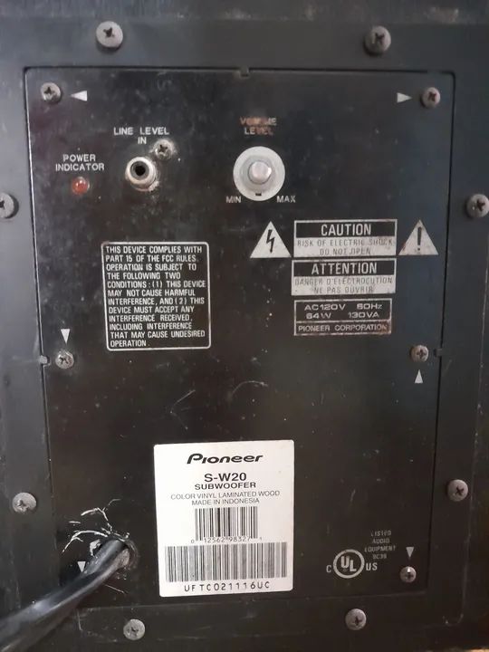 Caixa de Som Subwoofer Pioneer S-W20 - Foto 3