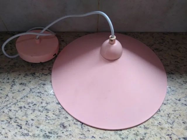 Lustre Pendente Rosa Quarto Sala