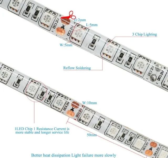 Fita Led Full Spectrum Indoor Grow 4red 1blue Cultivo Aquario  1 Metro Arduino  COD-CP324 - Foto 6