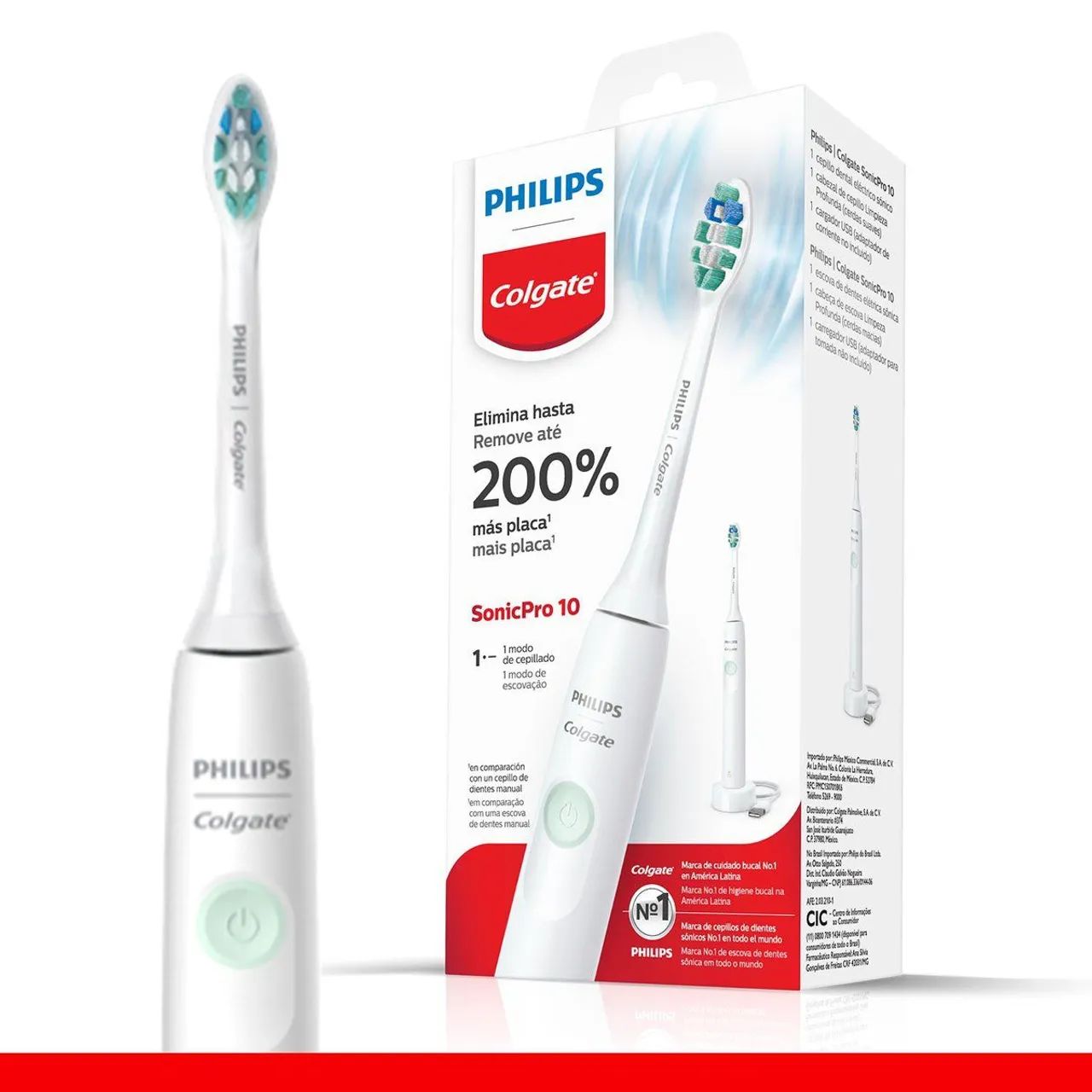 Escova Elétrica Dental Philips Colgate SonicPro 10 - Nova