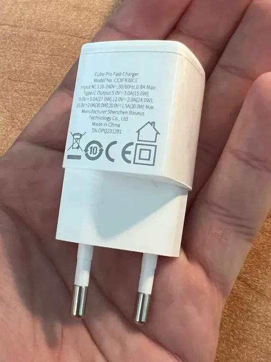 Carregador Baseus Turbo PD 30w para iPhone. Novo Lacrado. - Foto 4