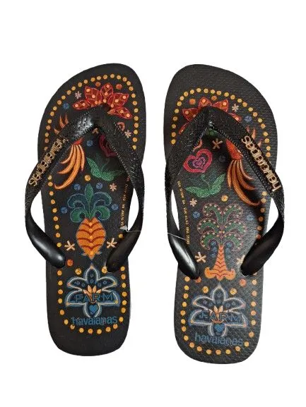 ORIGINAL! Chinelo Havaianas Farm Beleza Tropical Com Pequeno Defeito de Fábrica