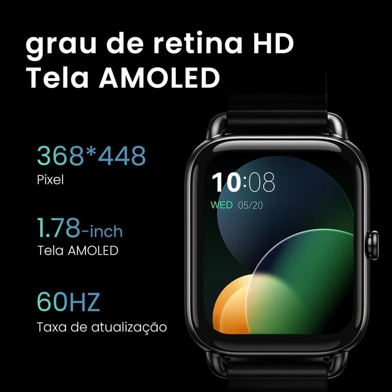  Smartwatch Xiaomi Haylou RS4 Plus/105 Modos Esportivos/Tela Retina Amoled 1.78/IP68 - Foto 6