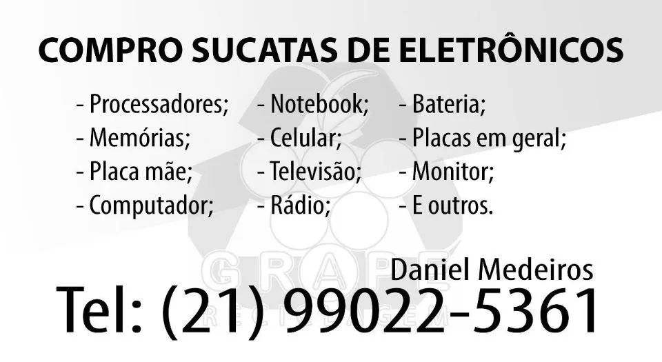 Sucata de Eletrônicos - Compramos!