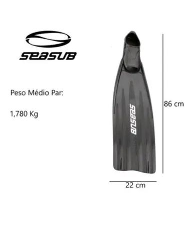 Nadadeira masculina n° 44 Seasub Extreme Velox - Original - PRO (excelente estado) - SP