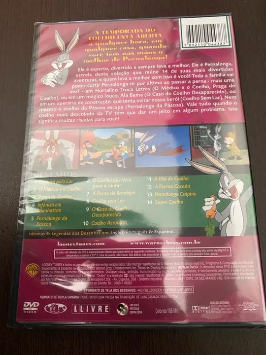 DVD  original novo lacrado Coleção Looney Tunes Aventuras com Pernalonga v 3  - Foto 2