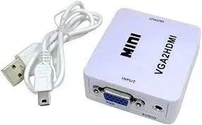 Adaptador Conversor De Vga Para Hdmi Com Saída P2 Som Áudio - Foto 2