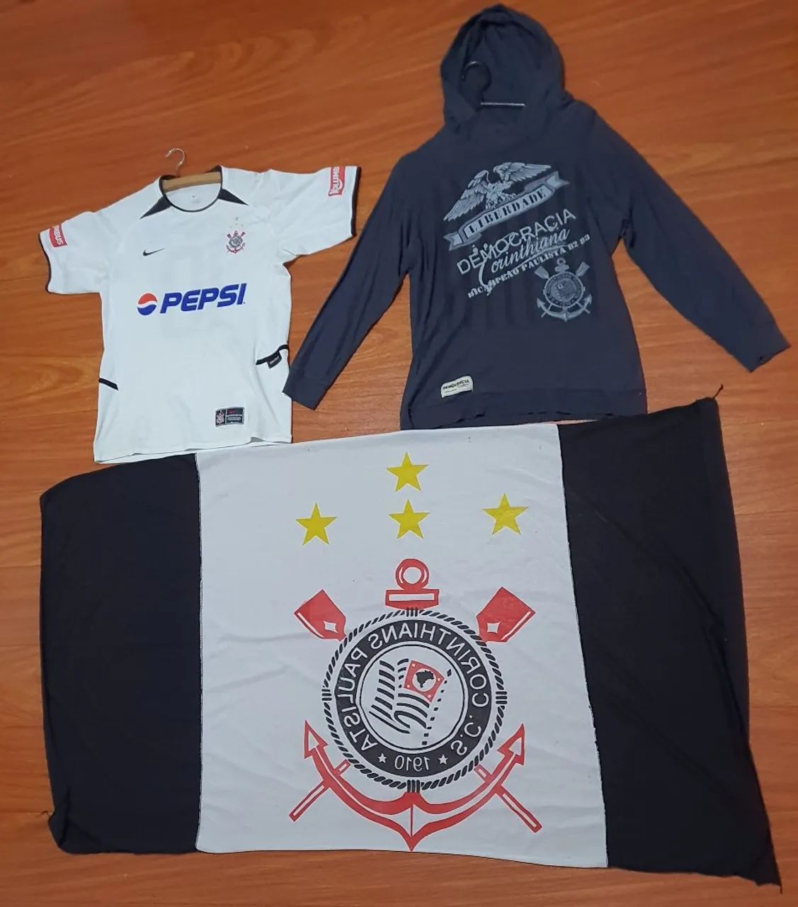 Lote camisetas originais Corinthians e mais itens - Foto 3
