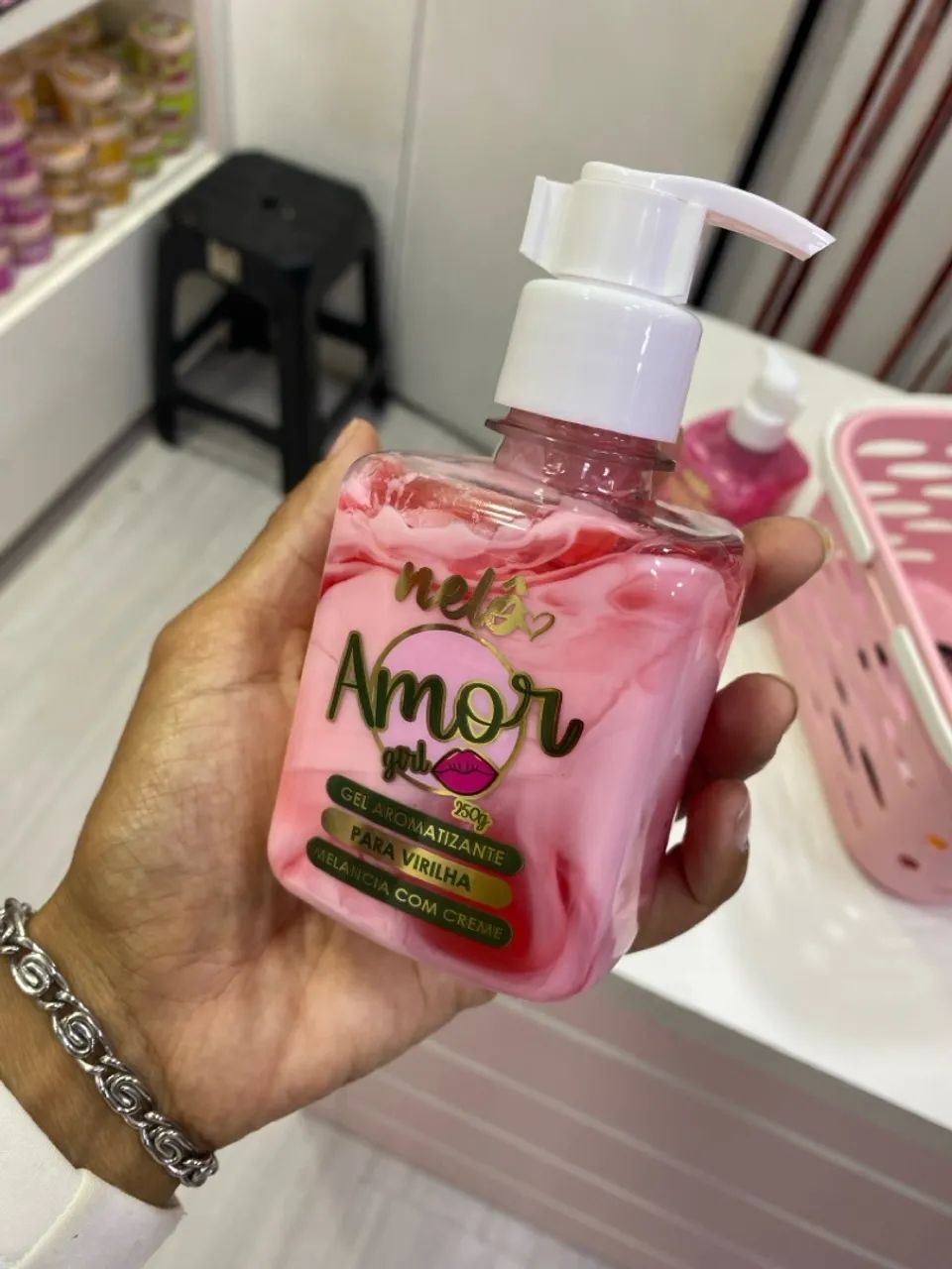Gel  Beijável Intimidade Amor Girl - Melancia com Creme e Tutti Frutti com Creme