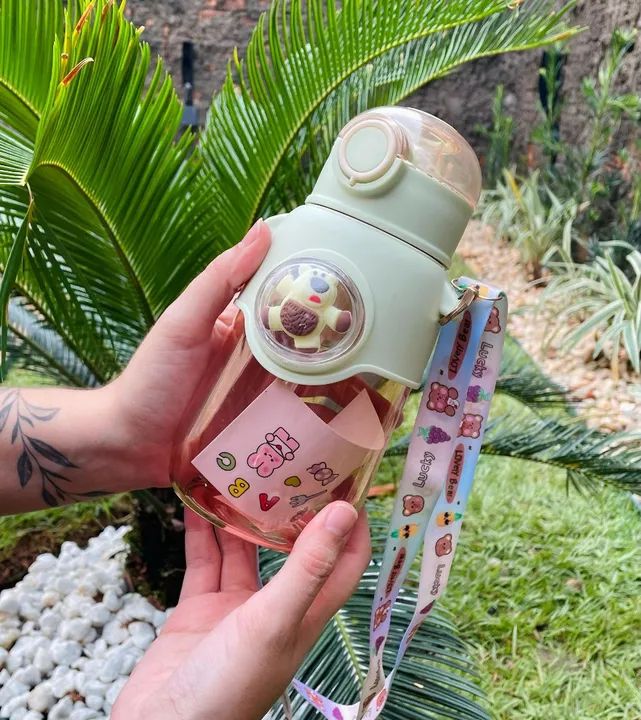 Garrafa de Água Kawaii - Unissex - Foto 5