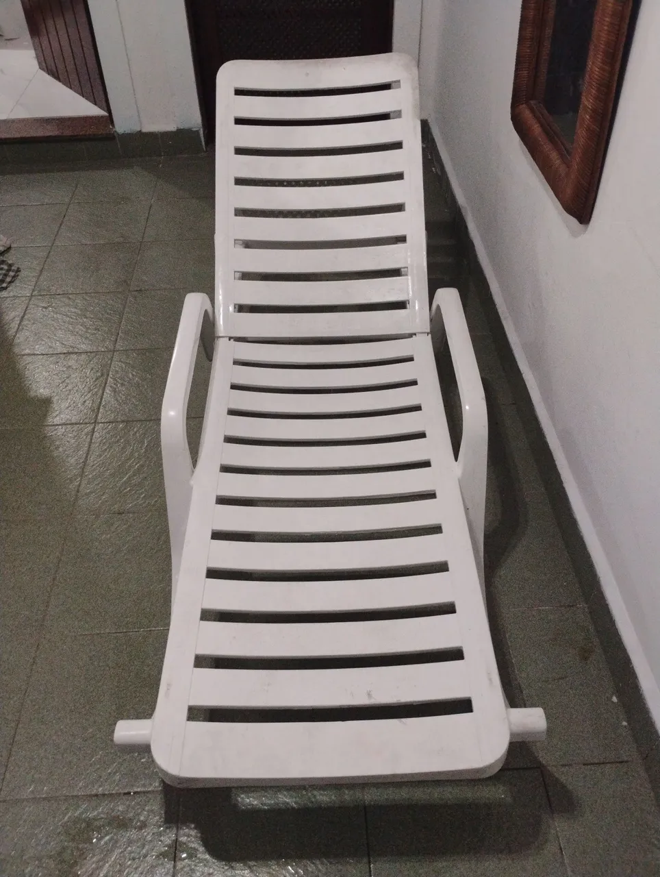 Cadeira de Praia/Piscina Reclinável com Rodinhas