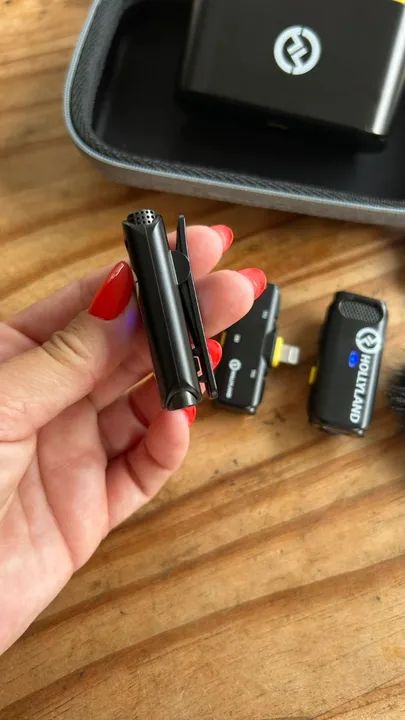 Microfone Hollyland Lark C1 Duo Sem Fio 2 Pessoas Usado (Usado) - Foto 5