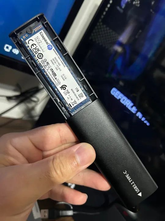 SSD m.2 c/ suporte USB 3.1 Tipo C para uso externo - Foto 3