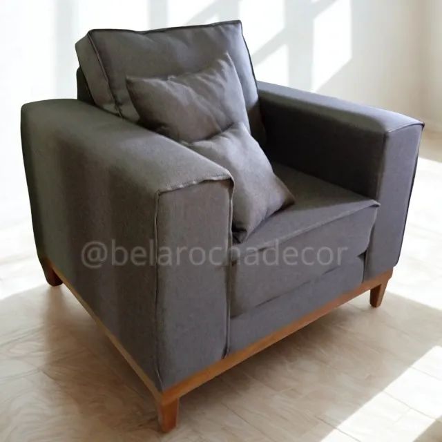 Poltrona Benny 80cm Linho Nova  - Foto 4