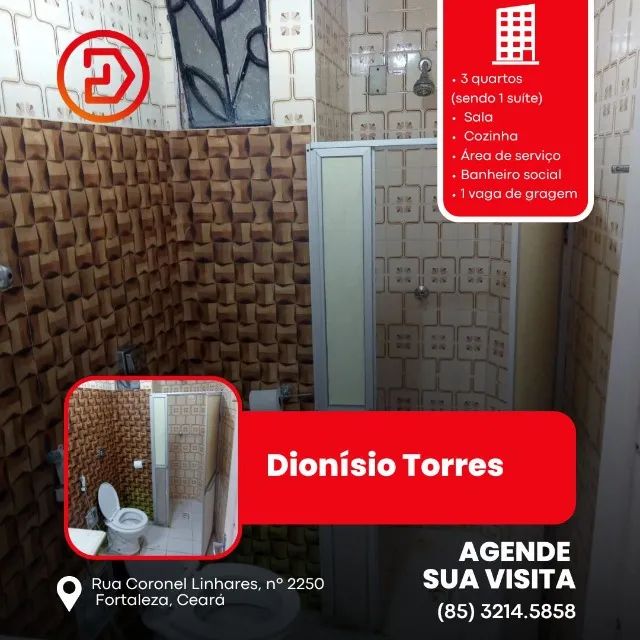 Apartamento para aluguel, 3 quartos (sendo 1 suíte), 1 vaga, Dionísio Torres - Fortaleza/C - Foto 6