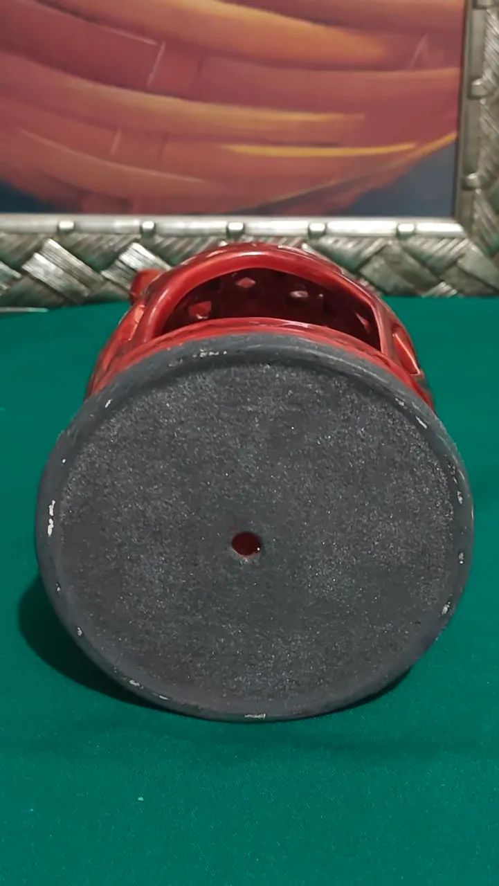 Porta-vela em Cerâmica Vazado com Pássaro - 25 cm x 15 cm<br> - Foto 5