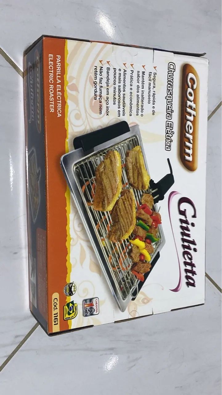 Churrasqueira Grelha Elétrica Portátil - Ideal para Churrasco - Foto 4
