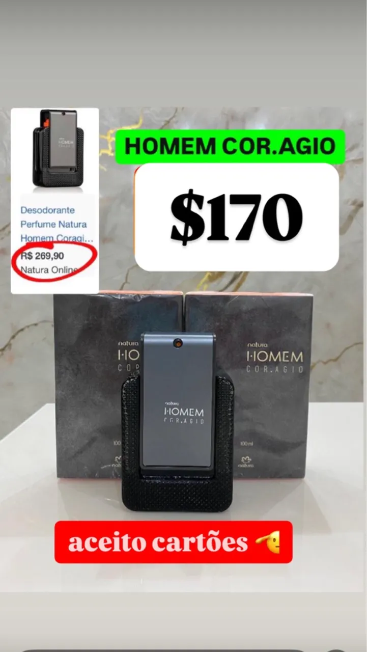 Perfume Natura Homem Coragio - Promoção!