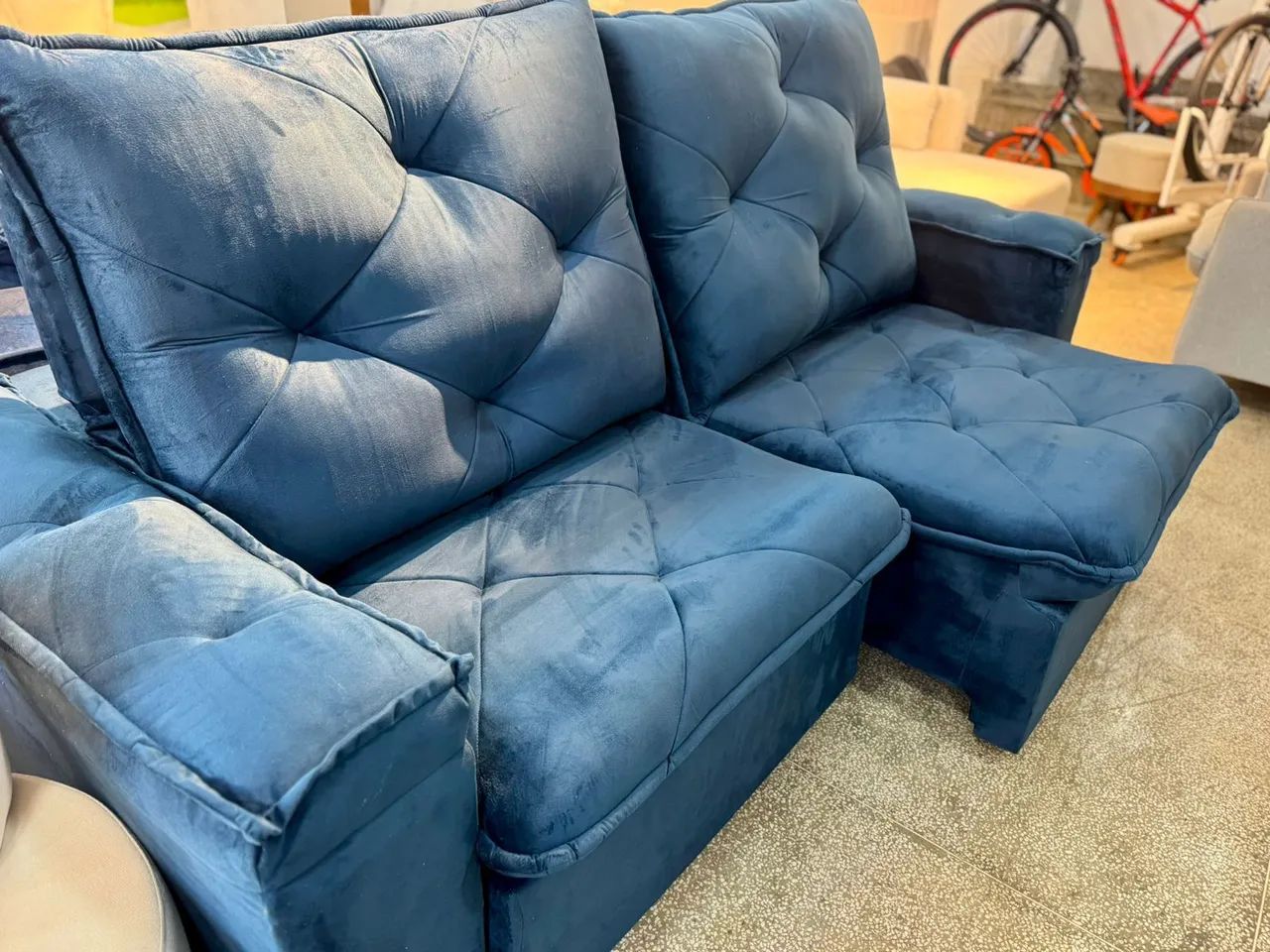 Sofá Azul Turquesa 2 Lugares - Foto 2