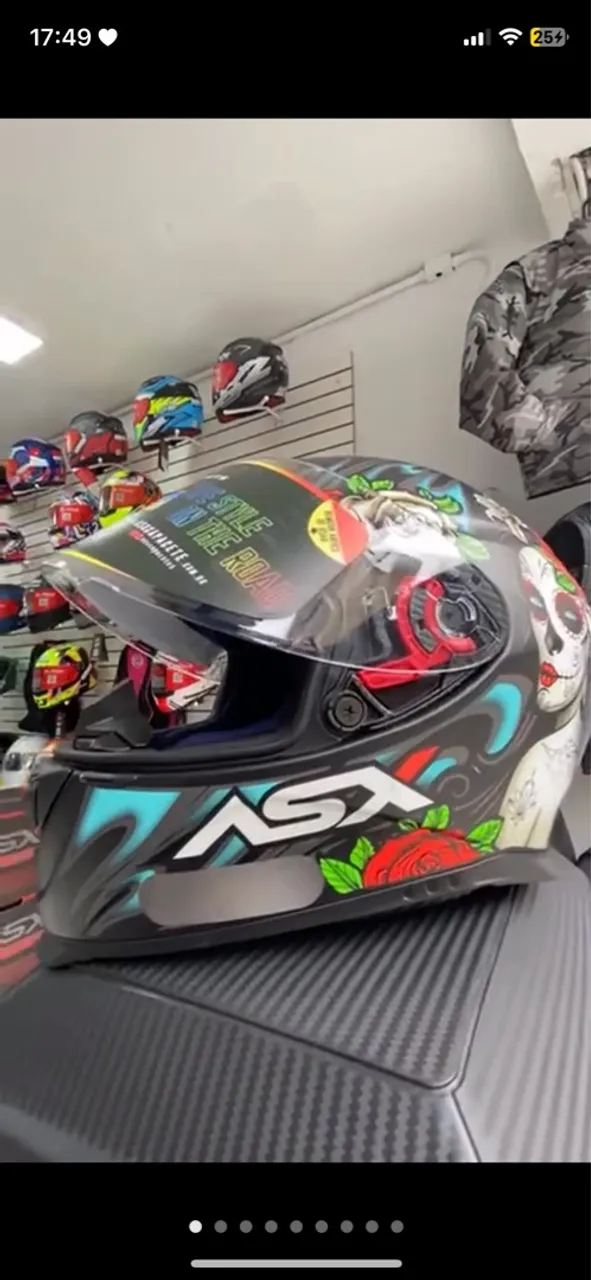 Capacete ASW Caveira Mexicana