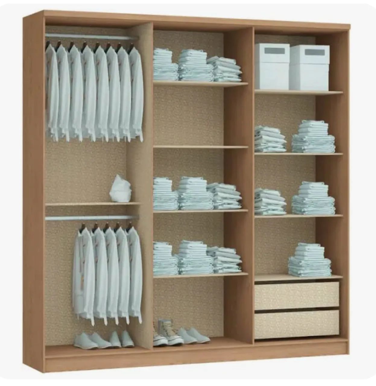 Guarda-Roupa Moderno Branco com 6 Portas - Foto 2