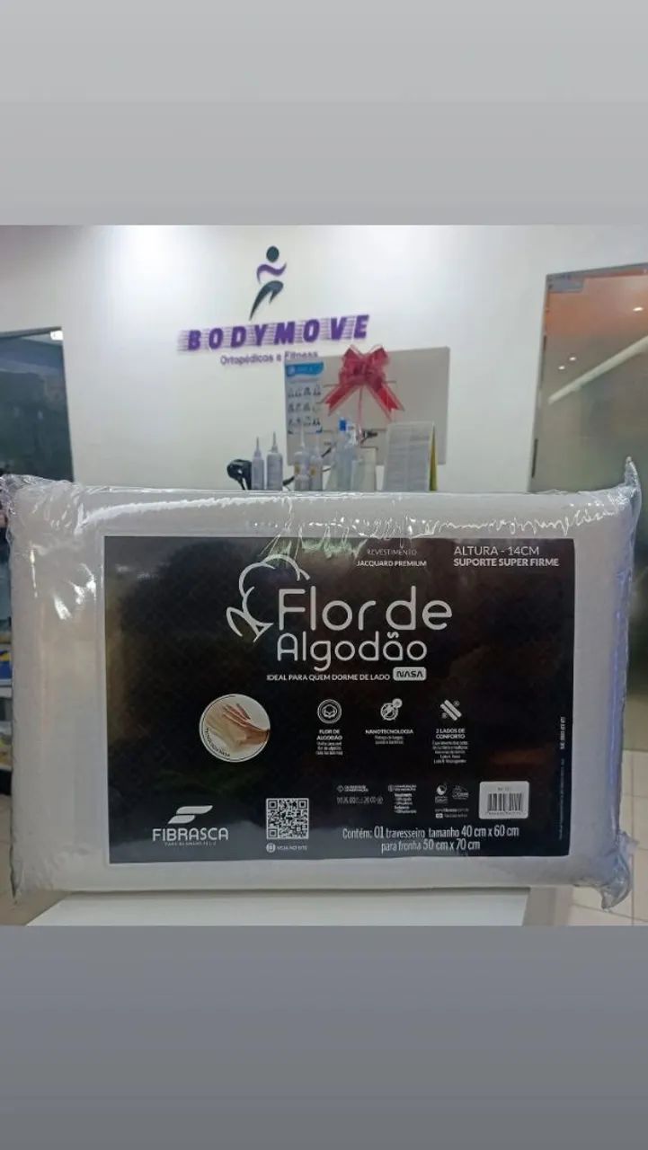 Travesseiro Antialérgico Flor de Algodão NASA