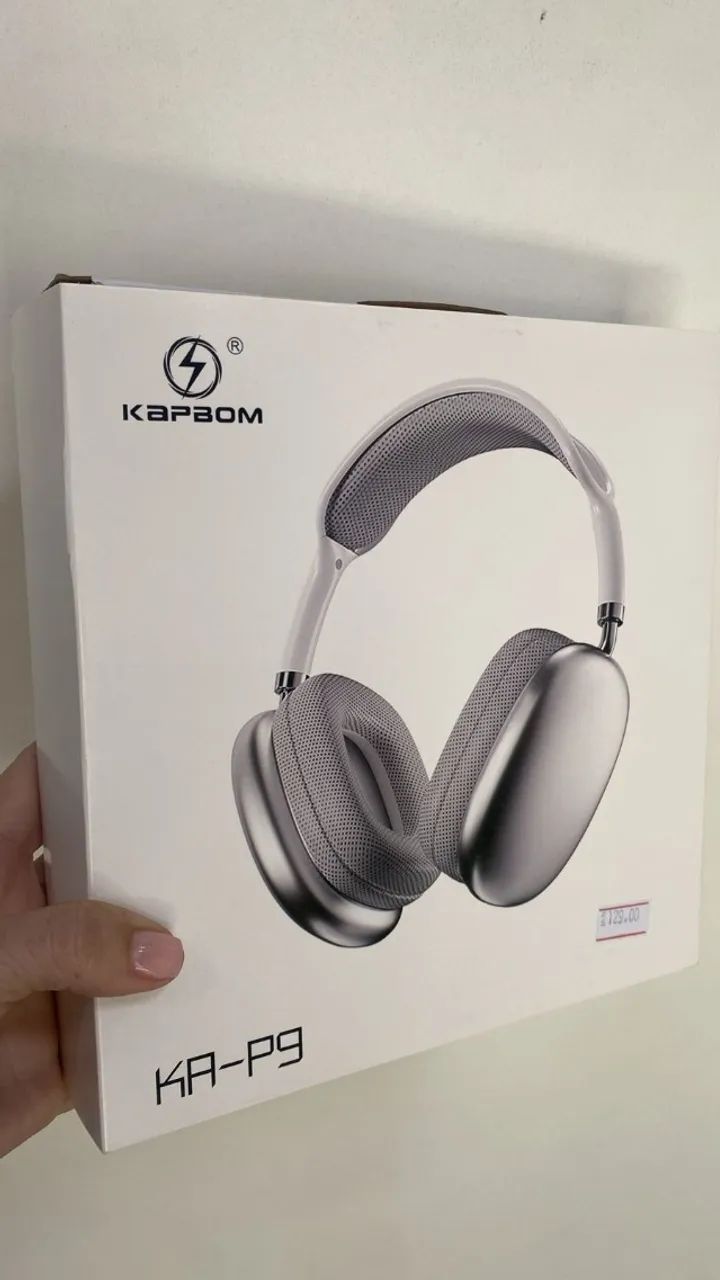 Fone De Ouvido Sem Fio Bluetooth Headphone Kapbom Ka P9 Branco -Loja Coimbra Comptadores - Foto 5