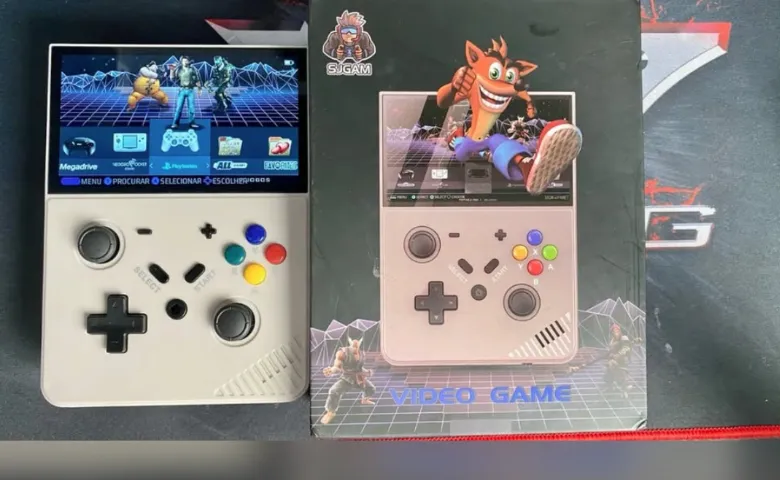 Vídeo game retrô portátil 128gb R43 pro M18 Todos os videogames antigos, psp e ps1
