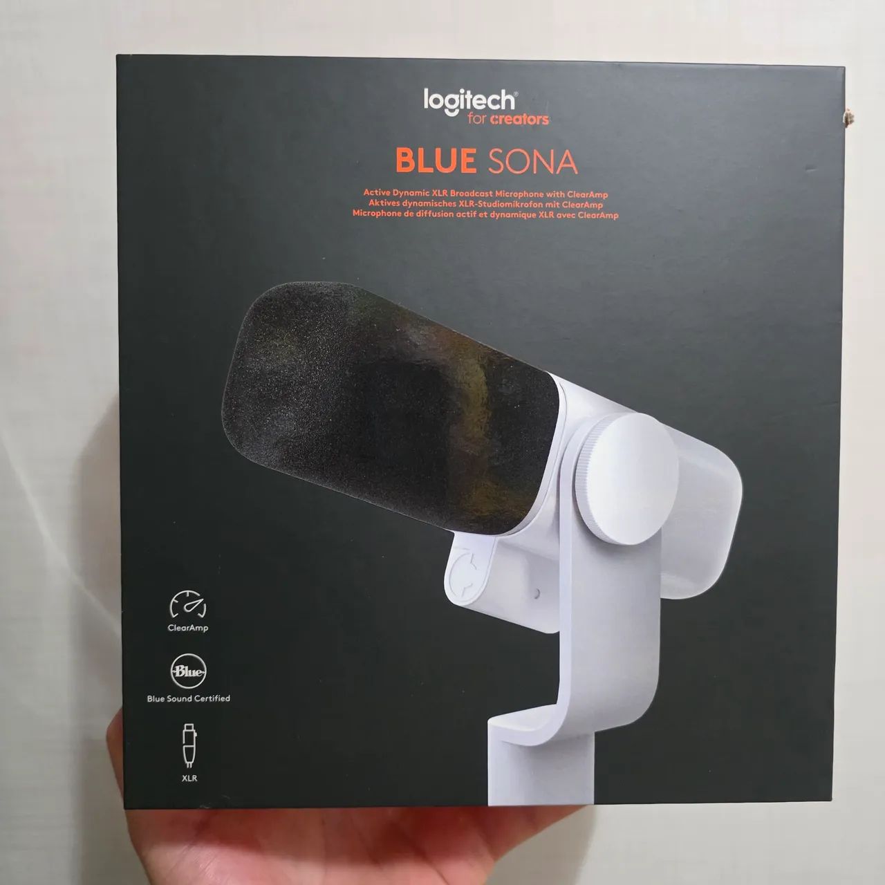 Microfone Logitech Blue Sona Active Dynamic XIr Broadcast Branco (Envio Olx Pay)