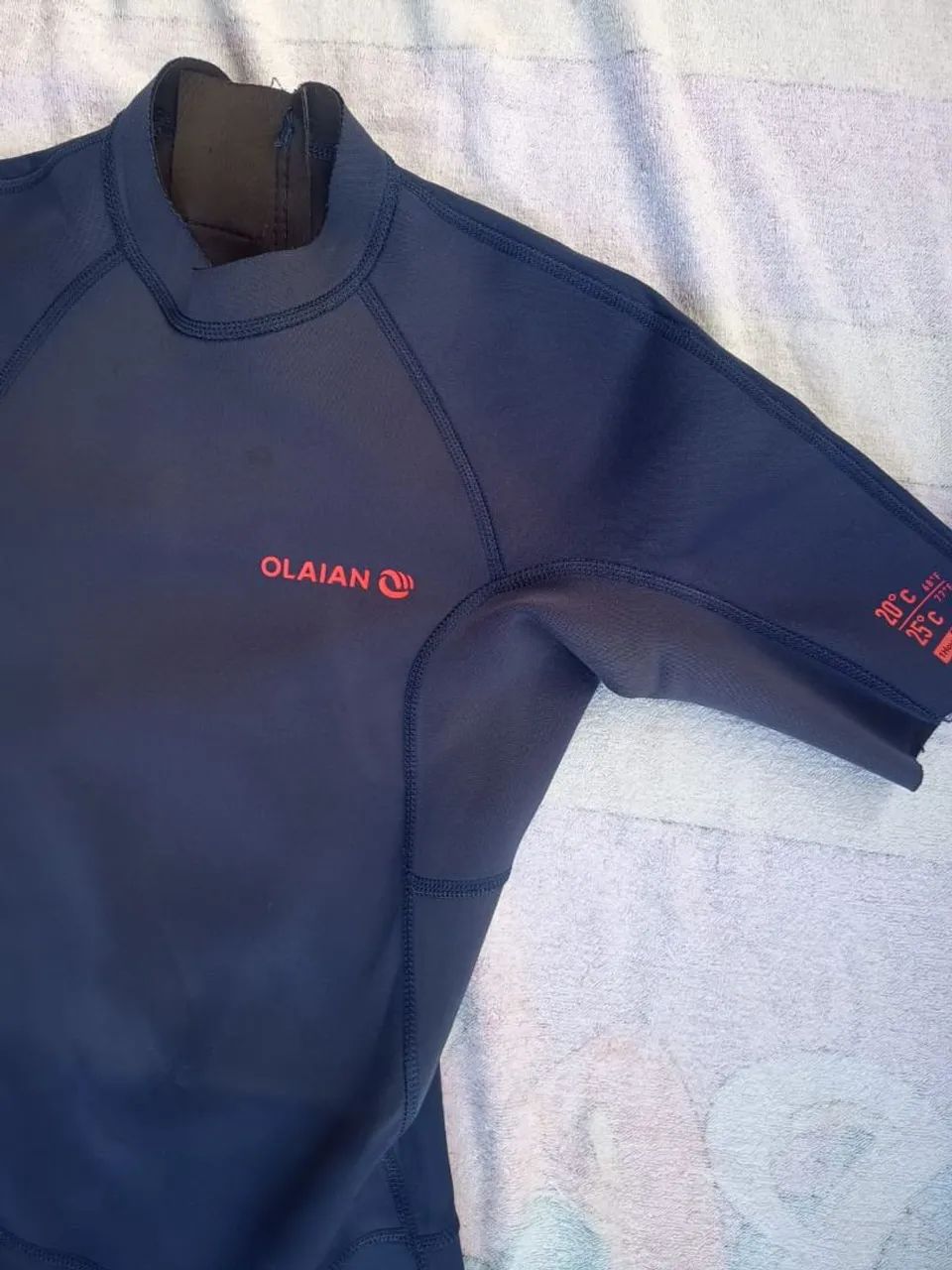 Roupa de Mergulho Curta Azul Marinho - Foto 2