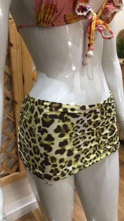 Saia Mini Curta Estampada Animal Print Cia Marítima - Foto 3