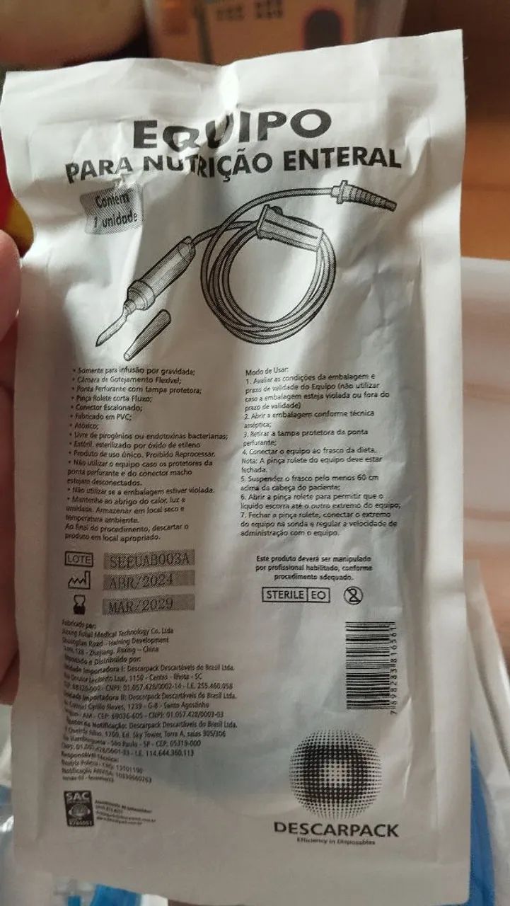 Pote e equipo para sonda - alimentação enteral  - Foto 3