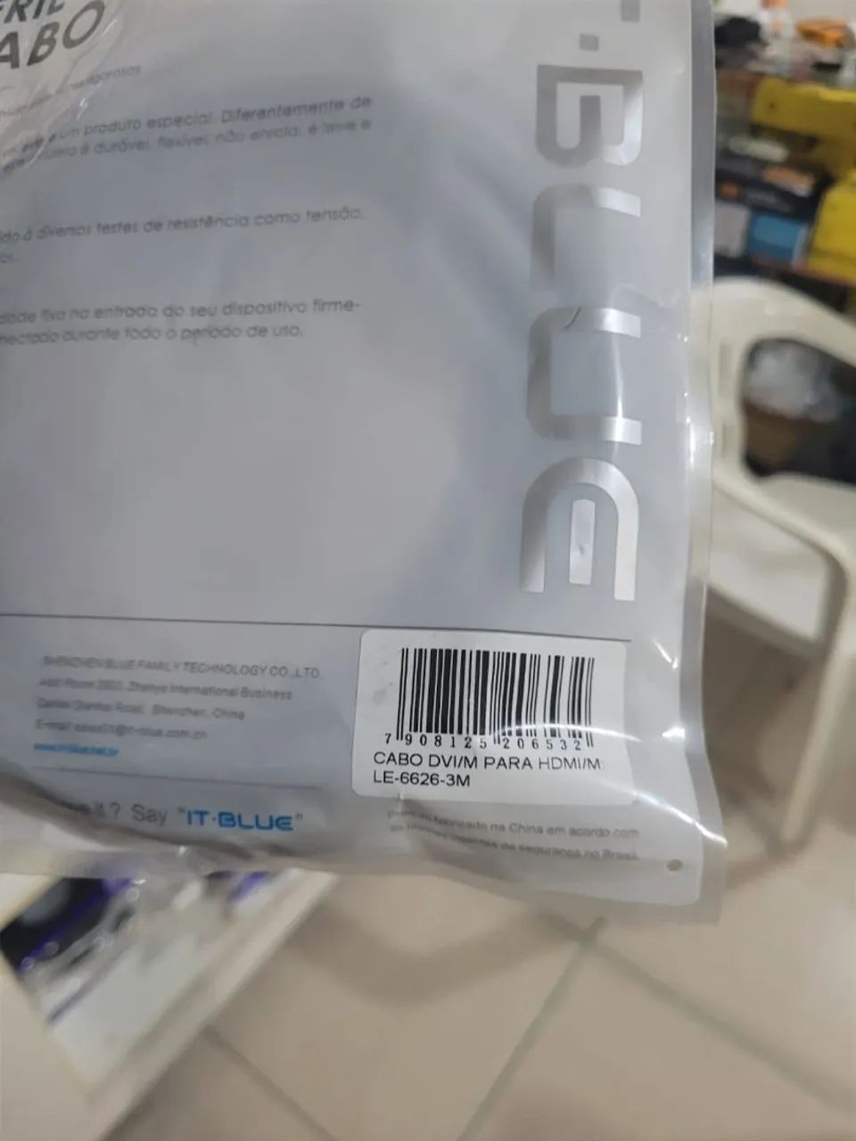 Cabo de Vídeo DVI x HDMI 3 metros dourado - R$40,00 - Foto 2
