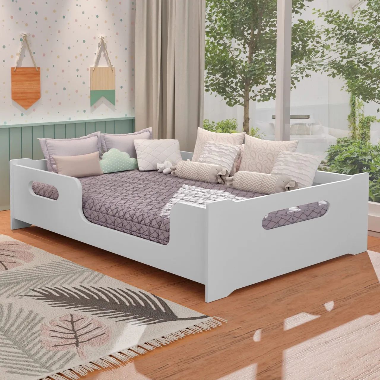 Cama Montessoriana Casal  Branco tt76
