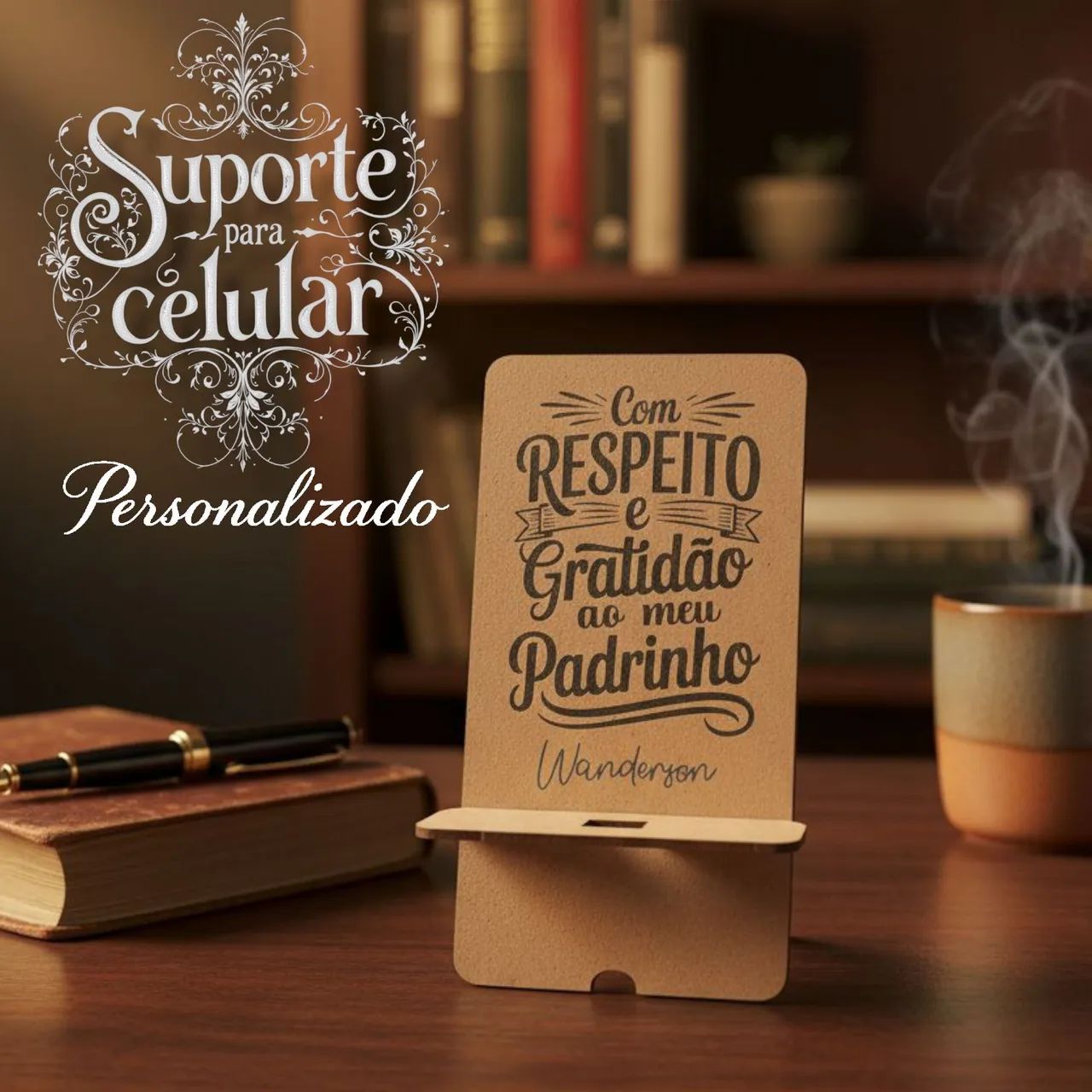 Suporte para Celular em MDF Personalizado  - Foto 4