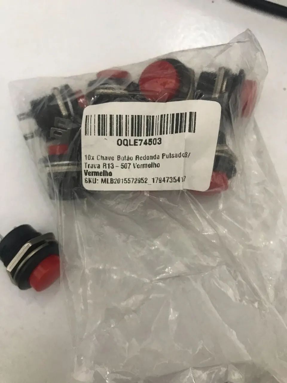 10x Chave Botão Redonda Pulsados + Módulos Driver Ponte H - 43a - Bts7960