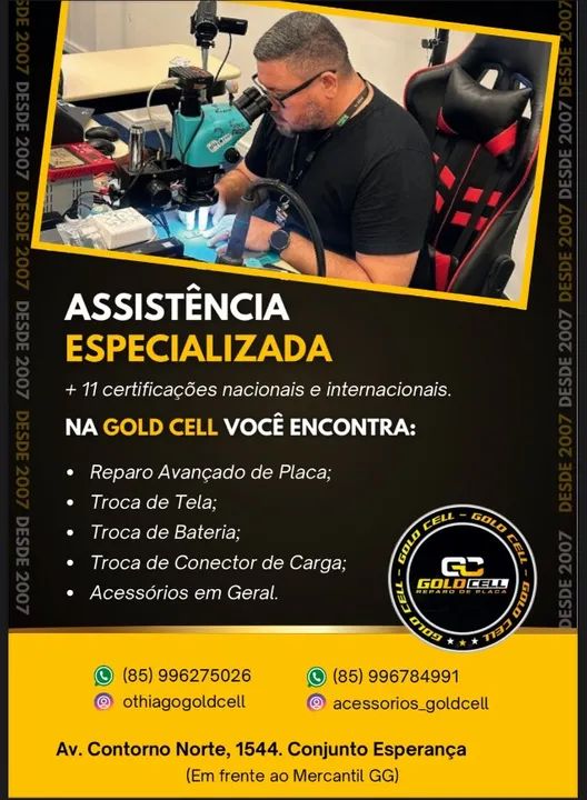 Assitência Técnica Especializada (Celulares e Tablets)