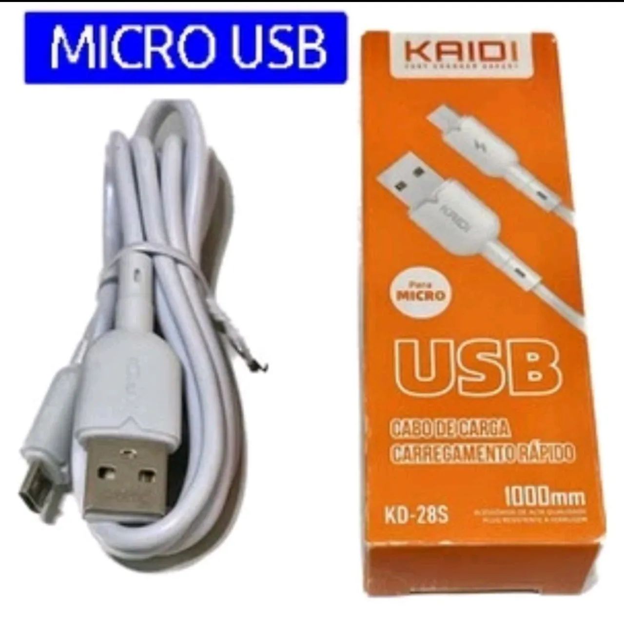 Cabo USB para Celular - Carregamento Rápido 1000mm - Foto 3