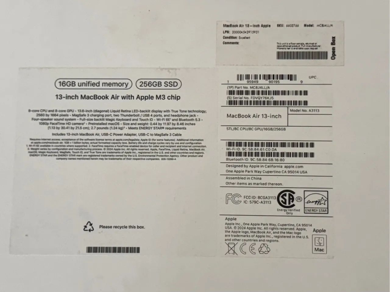 MacBook Air 13' M3 - 16GB RAM - 256GB SSD LACRADO, NA CAIXA - Foto 4