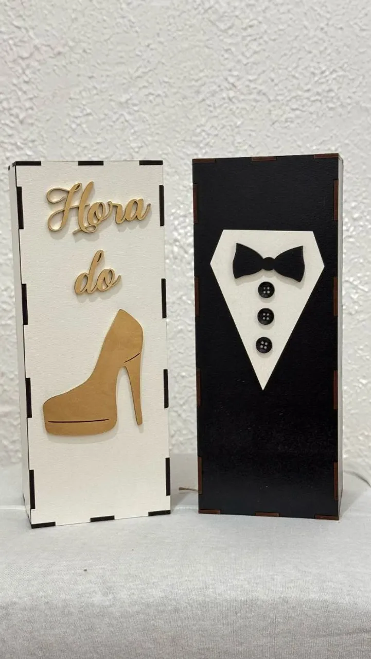 Caixa cofre para Casamento hora da gravata e sapatinho