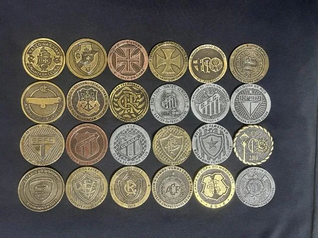 Coleção medalhas clubes 