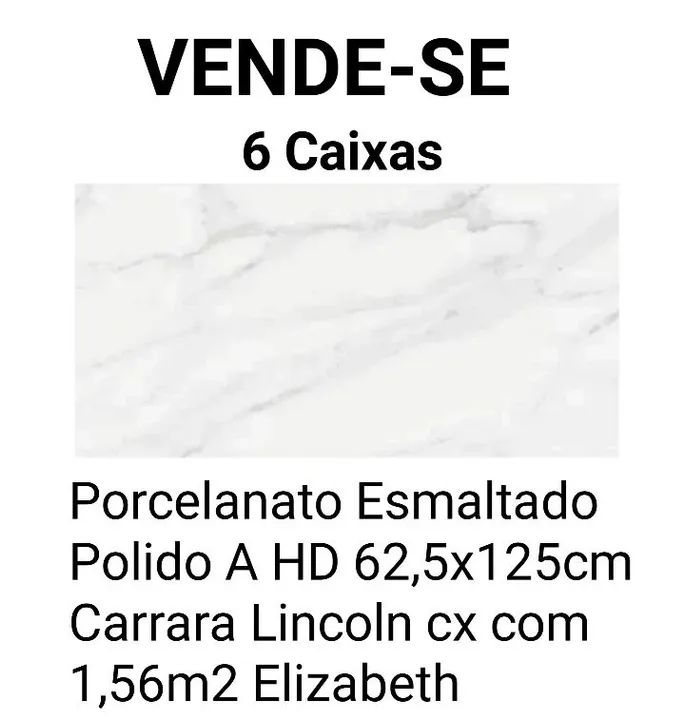 Porcelanato Esmaltado Carrara Lincoln 62,5x125cm